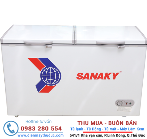 Tủ đông mới Sanaky 2 NGĂN VH-255W2